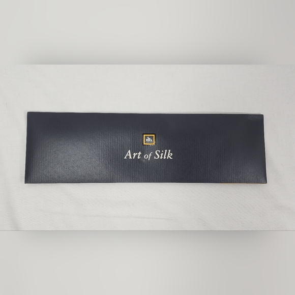 NWT BEAUFORT TIE RACK THE ART OF SILK, MEN'S TIE, YELLOW, 100% SILK, TENNIS LOGO - Picture 7 of 8